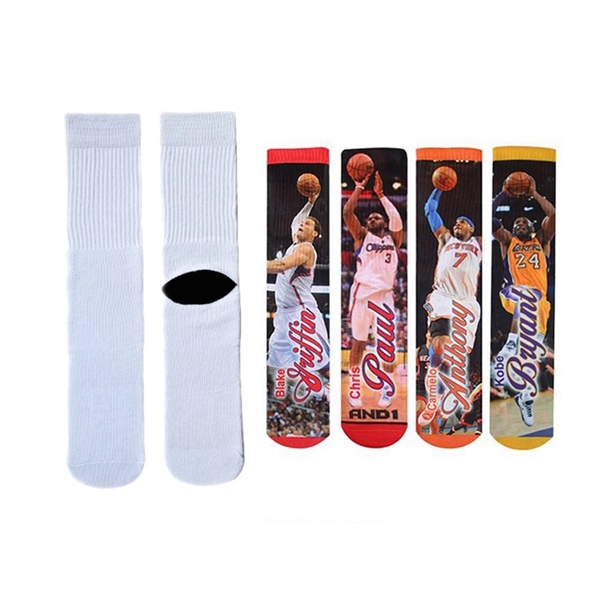 Custom Cotton Dress Sock Full Color Sublimation - Custom Cotton Dress Sock Full Color Sublimation - Image 3 of 4