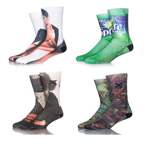 Custom Cotton Dress Sock Full Color Sublimation - Custom Cotton Dress Sock Full Color Sublimation - Image 4 of 4