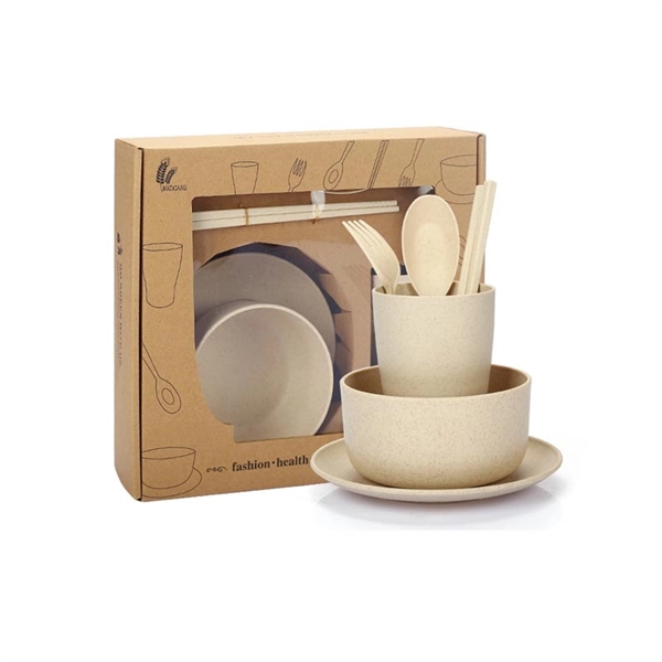 Biodegradable Wheat Straw Cutlery Set - Biodegradable Wheat Straw Cutlery Set - Image 2 of 4