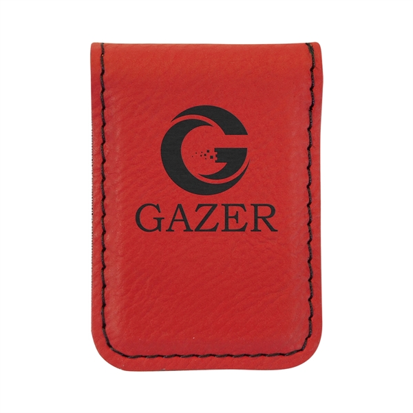 Red Leatherette Money Clip - Red Leatherette Money Clip - Image 0 of 1
