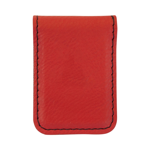 Red Leatherette Money Clip - Red Leatherette Money Clip - Image 1 of 1
