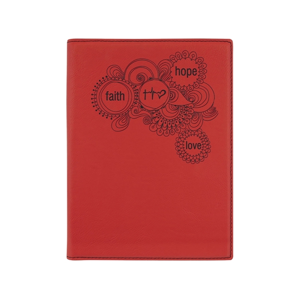 7" x 9" Leatherette Red Portfolio - 7" x 9" Leatherette Red Portfolio - Image 0 of 1