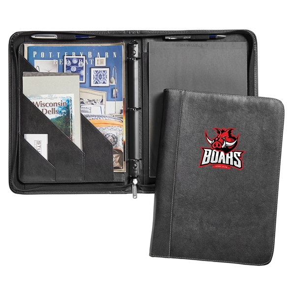 Hamilton Zippered 3-Ring Binder -Padfolio (4 Colors) - Hamilton Zippered 3-Ring Binder -Padfolio (4 Colors) - Image 2 of 4