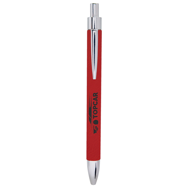 Red Laserable Leatherette Pen - Red Laserable Leatherette Pen - Image 0 of 1