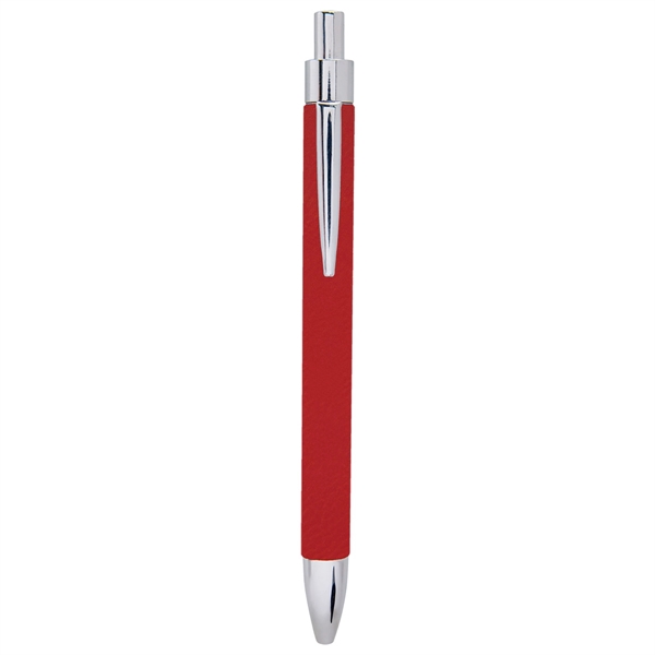 Red Laserable Leatherette Pen - Red Laserable Leatherette Pen - Image 1 of 1