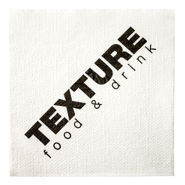 White 1-Ply Cocktail Napkin Over-All Linen Emboss - White 1-Ply Cocktail Napkin Over-All Linen Emboss - Image 0 of 1