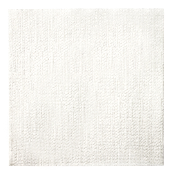 White 1-Ply Cocktail Napkin Over-All Linen Emboss - White 1-Ply Cocktail Napkin Over-All Linen Emboss - Image 1 of 1