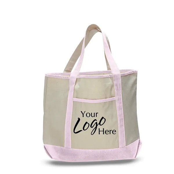 Large Canvas Deluxe Tote 22" W x 16" H with 6" Gusset Bag - Large Canvas Deluxe Tote 22" W x 16" H with 6" Gusset Bag - Image 4 of 16