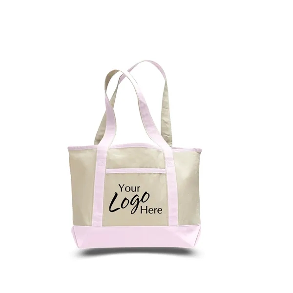 Canvas Deluxe Tote Bag 18.5" W x 12" H with 5.50" Gusset - Canvas Deluxe Tote Bag 18.5" W x 12" H with 5.50" Gusset - Image 5 of 13