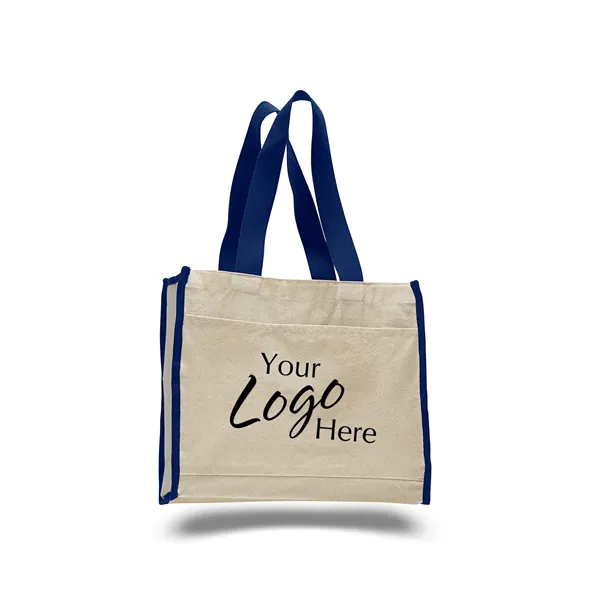 Canvas Tote 14" W x 12" H Bag with 5.25" Gusset - Canvas Tote 14" W x 12" H Bag with 5.25" Gusset - Image 1 of 14
