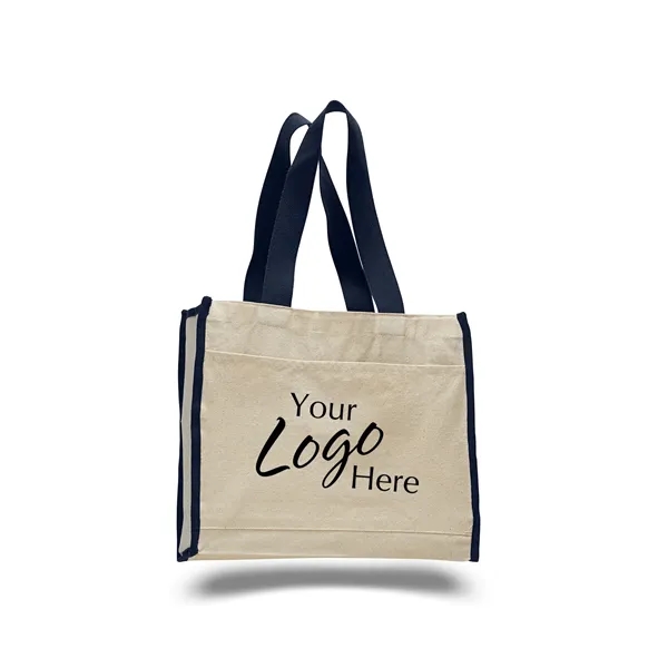 Canvas Tote 14" W x 12" H Bag with 5.25" Gusset - Canvas Tote 14" W x 12" H Bag with 5.25" Gusset - Image 2 of 14