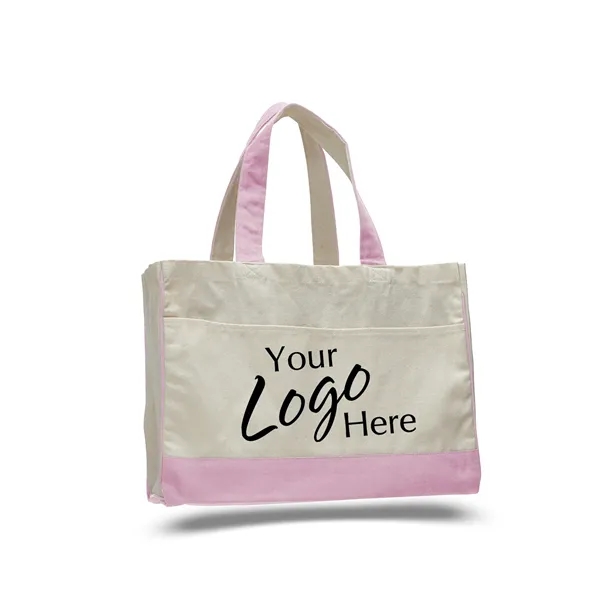 Canvas Standard Tote 17" W x 13" H with 5" Gusset Bag - Canvas Standard Tote 17" W x 13" H with 5" Gusset Bag - Image 5 of 17