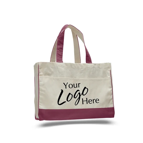 Canvas Standard Tote 17" W x 13" H with 5" Gusset Bag - Canvas Standard Tote 17" W x 13" H with 5" Gusset Bag - Image 4 of 17
