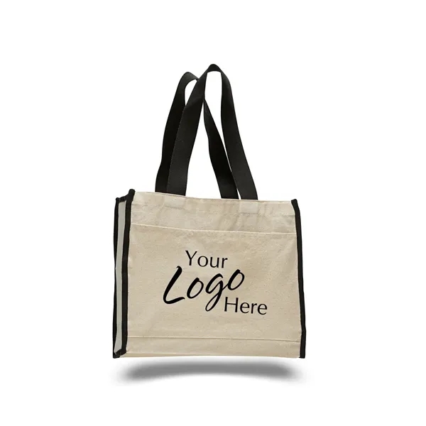 Canvas Tote 14" W x 12" H Bag with 5.25" Gusset - Canvas Tote 14" W x 12" H Bag with 5.25" Gusset - Image 3 of 14