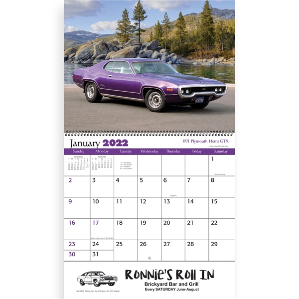 Muscle Cars Calendar Plum Grove