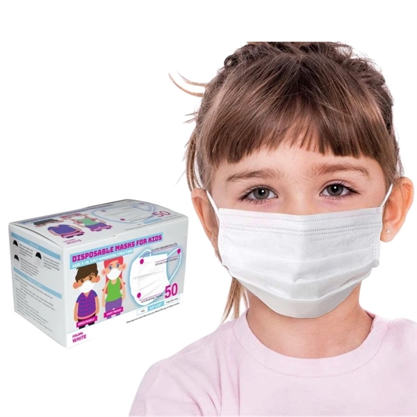 Disposable Children Size 3 Ply Face Mask - Disposable Children Size 3 Ply Face Mask - Image 0 of 2