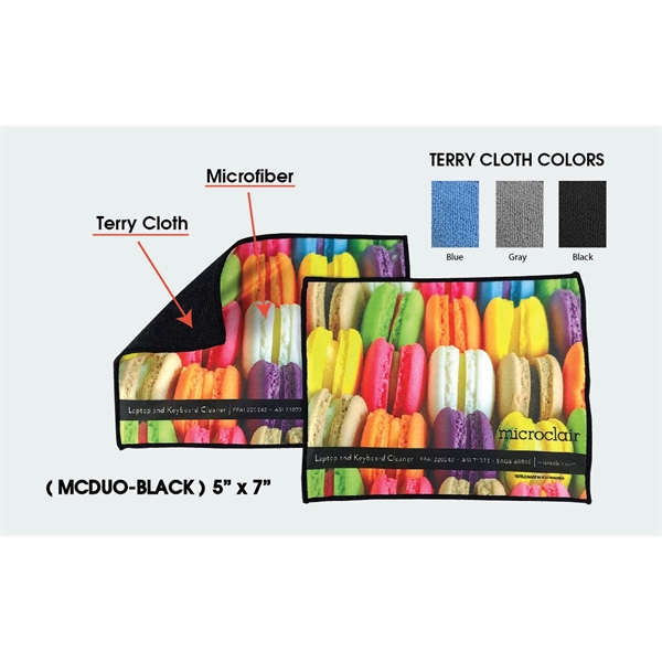 microfiber TERRY Screen and Keyboard Cleaner - BLACK - microfiber TERRY Screen and Keyboard Cleaner - BLACK - Image 0 of 3