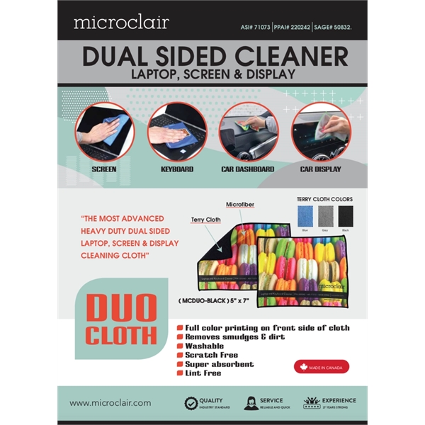 microfiber TERRY Screen and Keyboard Cleaner - BLACK - microfiber TERRY Screen and Keyboard Cleaner - BLACK - Image 1 of 3