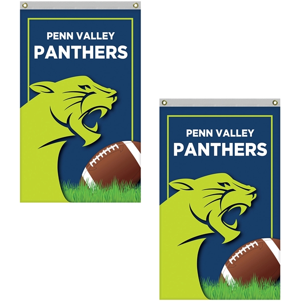 2.5' x 4' Double Sided Knitted Polyester Vertical Banner - 2.5' x 4' Double Sided Knitted Polyester Vertical Banner - Image 1 of 9