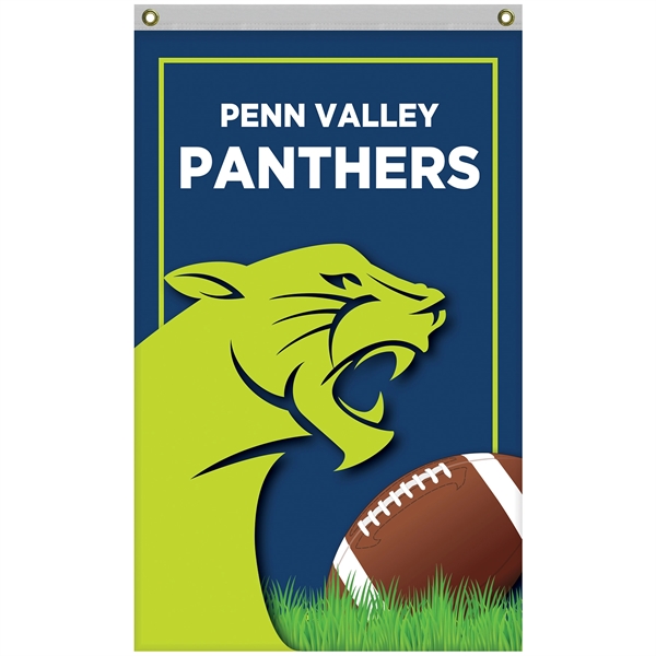 2.5' x 4' Double Sided Knitted Polyester Vertical Banner - 2.5' x 4' Double Sided Knitted Polyester Vertical Banner - Image 3 of 9