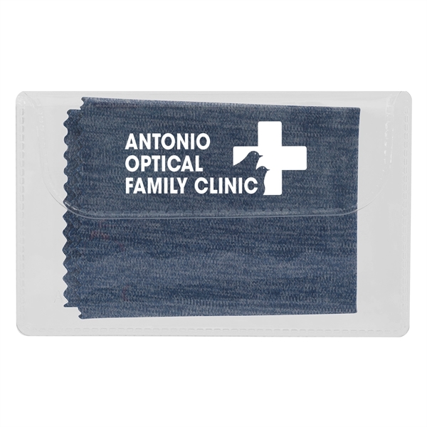 Custom Heathered Cleaning Cloth In Case