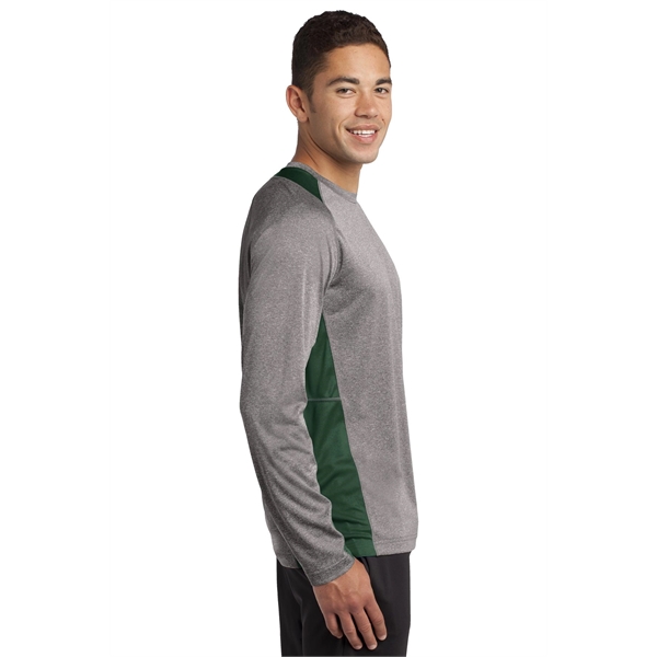 Sport-Tek Long Sleeve Heather Colorblock Contender Tee. - Sport-Tek Long Sleeve Heather Colorblock Contender Tee. - Image 13 of 40