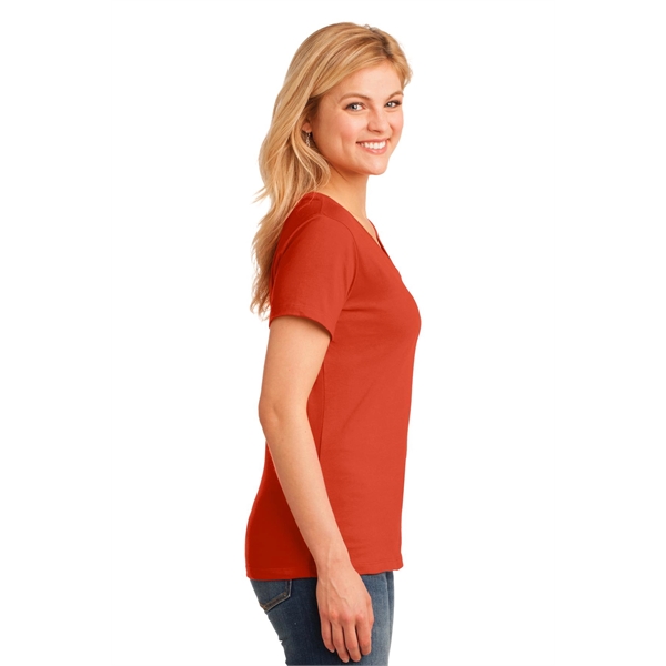 Port & Company Women's Core Cotton V-Neck Tee. - Port & Company Women's Core Cotton V-Neck Tee. - Image 135 of 135