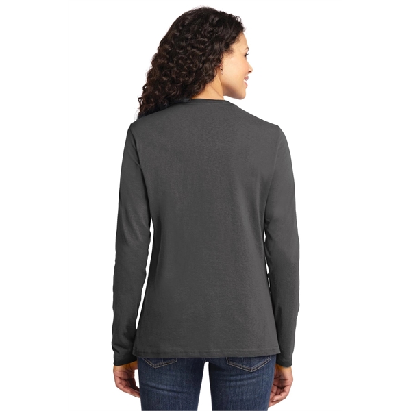 Port & Company Women's Long Sleeve Core Cotton Tee. - Port & Company Women's Long Sleeve Core Cotton Tee. - Image 94 of 94