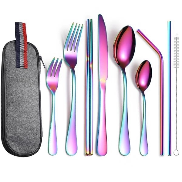 STAINLESS STEEL CUTLERY SET IN POUCH - STAINLESS STEEL CUTLERY SET IN POUCH - Image 1 of 5