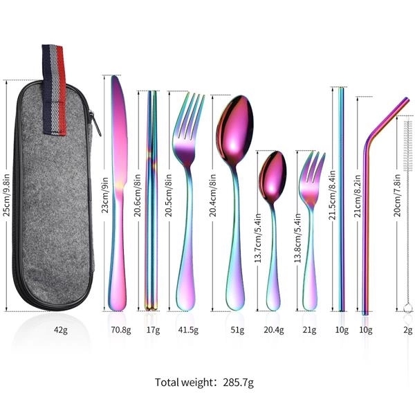 STAINLESS STEEL CUTLERY SET IN POUCH - STAINLESS STEEL CUTLERY SET IN POUCH - Image 3 of 5