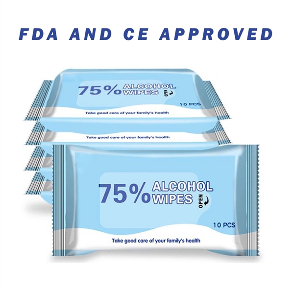 FDA And CE Approved 10 pcs Pack Disinfection Wet Wipe - FDA And CE Approved 10 pcs Pack Disinfection Wet Wipe - Image 1 of 8