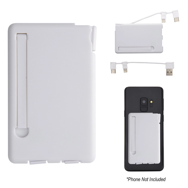 Hideaway Slim 3-In-1 Charging Cable Phone Stand - Hideaway Slim 3-In-1 Charging Cable Phone Stand - Image 6 of 9