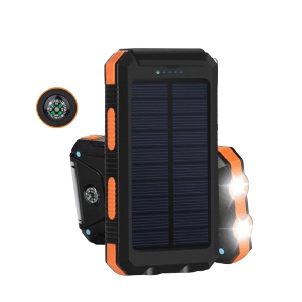 Solar Power Bank with LED-10000 mAh - Solar Power Bank with LED-10000 mAh - Image 0 of 1