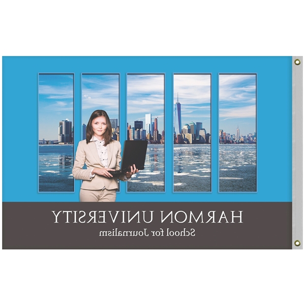 4' x 6' Promotional Polyester Single Reverse Flag - 4' x 6' Promotional Polyester Single Reverse Flag - Image 1 of 9