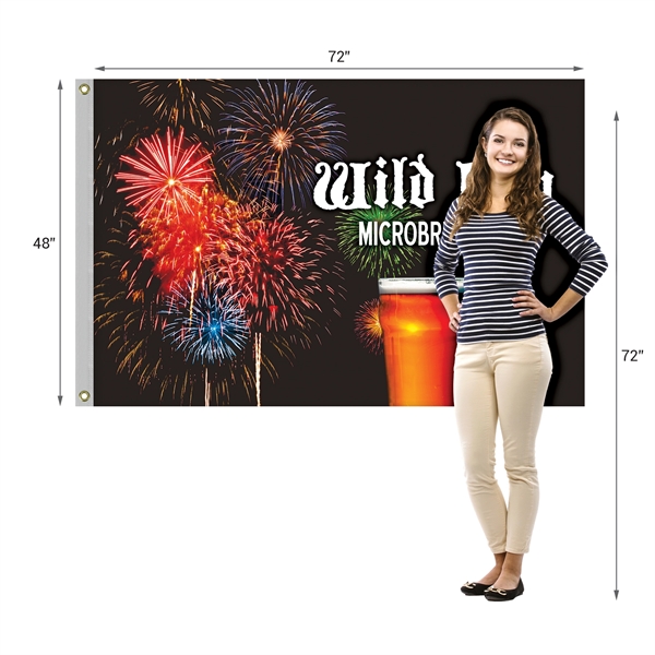 4' x 6' Promotional Polyester Single Reverse Flag - 4' x 6' Promotional Polyester Single Reverse Flag - Image 8 of 9