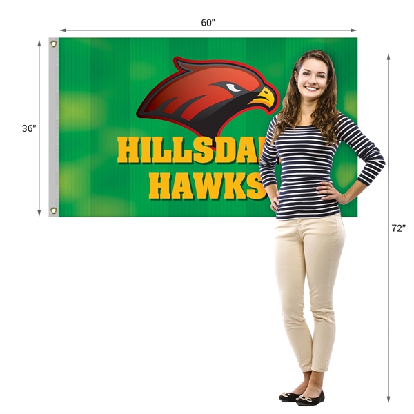 3' x 5' Promotional Polyester Single Reverse Flag - 3' x 5' Promotional Polyester Single Reverse Flag - Image 8 of 9