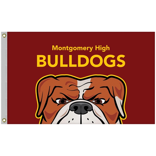 2.5' x 4' Promotional Polyester Single Reverse Flag - 2.5' x 4' Promotional Polyester Single Reverse Flag - Image 0 of 9