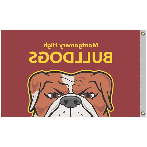 2.5' x 4' Promotional Polyester Single Reverse Flag - 2.5' x 4' Promotional Polyester Single Reverse Flag - Image 1 of 9