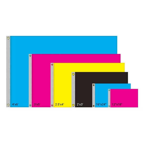 2.5' x 4' Promotional Polyester Single Reverse Flag - 2.5' x 4' Promotional Polyester Single Reverse Flag - Image 9 of 9