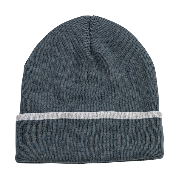 Edge Stripe Knit Beanie - Edge Stripe Knit Beanie - Image 9 of 14