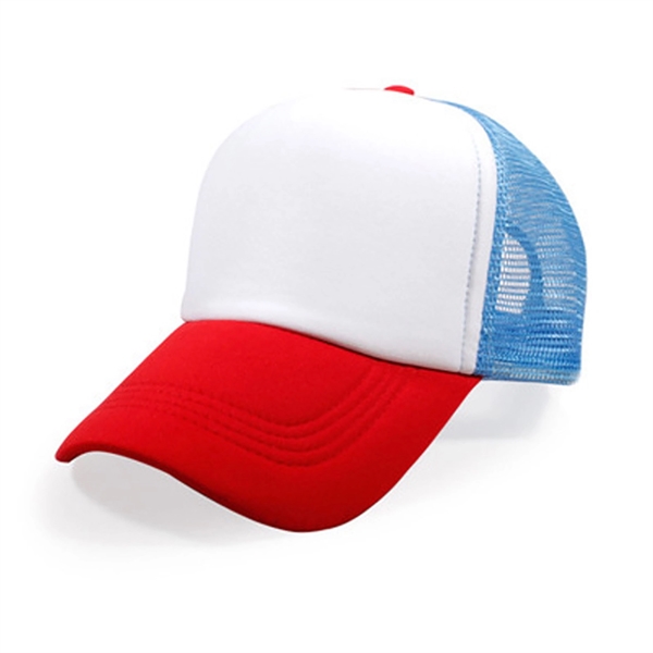 Two Tone Trucker Hat Summer Mesh Cap with Adjustable Snapbac - Two Tone Trucker Hat Summer Mesh Cap with Adjustable Snapbac - Image 5 of 6