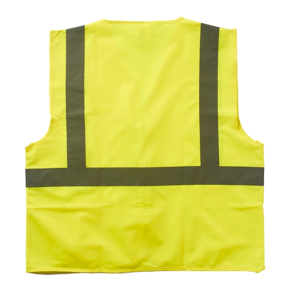 Xtreme Visibility Value Class 2 Zip Solid Vest - Xtreme Visibility Value Class 2 Zip Solid Vest - Image 2 of 2