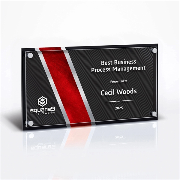 Acrylic Stripe Riser Wall Plaque