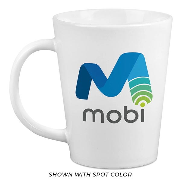 12 Oz. Short Latte Mug with C Shaped Handle