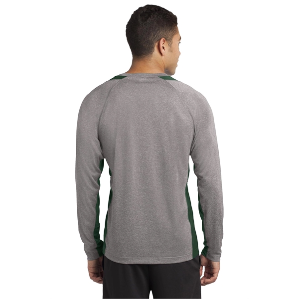 Sport-Tek Long Sleeve Heather Colorblock Contender Tee. - Sport-Tek Long Sleeve Heather Colorblock Contender Tee. - Image 12 of 40
