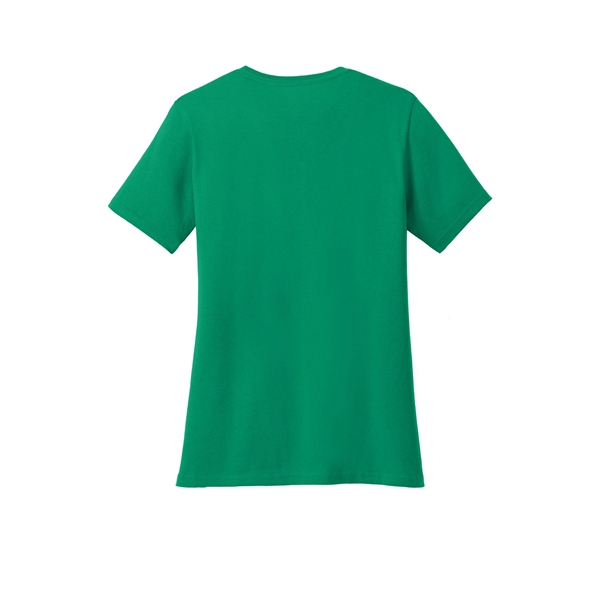 Port & Company Women's Core Cotton V-Neck Tee. - Port & Company Women's Core Cotton V-Neck Tee. - Image 125 of 135