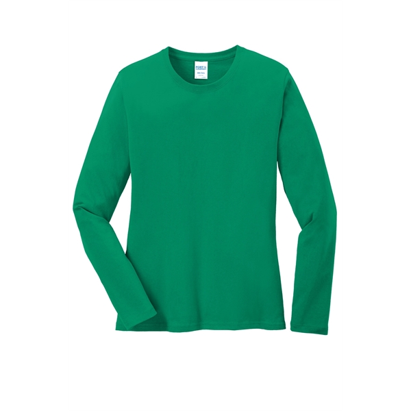 Port & Company Women's Long Sleeve Core Cotton Tee. - Port & Company Women's Long Sleeve Core Cotton Tee. - Image 90 of 94