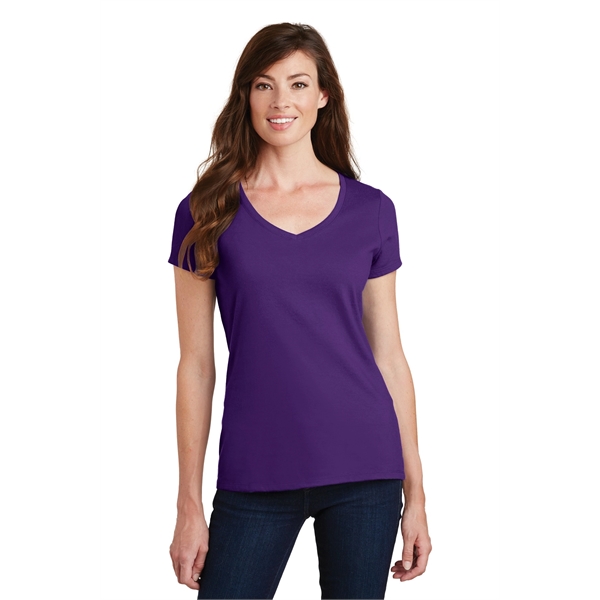 Port & Company Women's Fan Favorite V-Neck Tee. - Port & Company Women's Fan Favorite V-Neck Tee. - Image 105 of 105