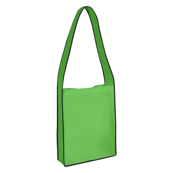 Non-Woven Messenger Tote Bag With Hook And Loop Closure - Non-Woven Messenger Tote Bag With Hook And Loop Closure - Image 5 of 6