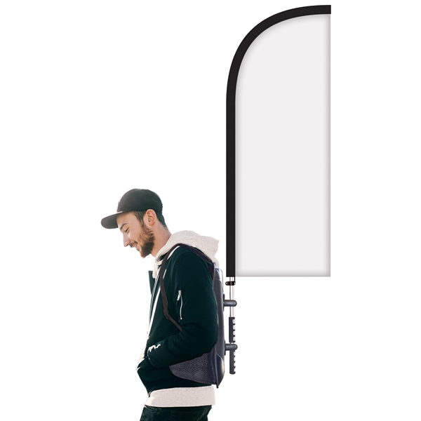 Basic Single Reverse Half Drop Style Backpack Flag Kit - Basic Single Reverse Half Drop Style Backpack Flag Kit - Image 14 of 15
